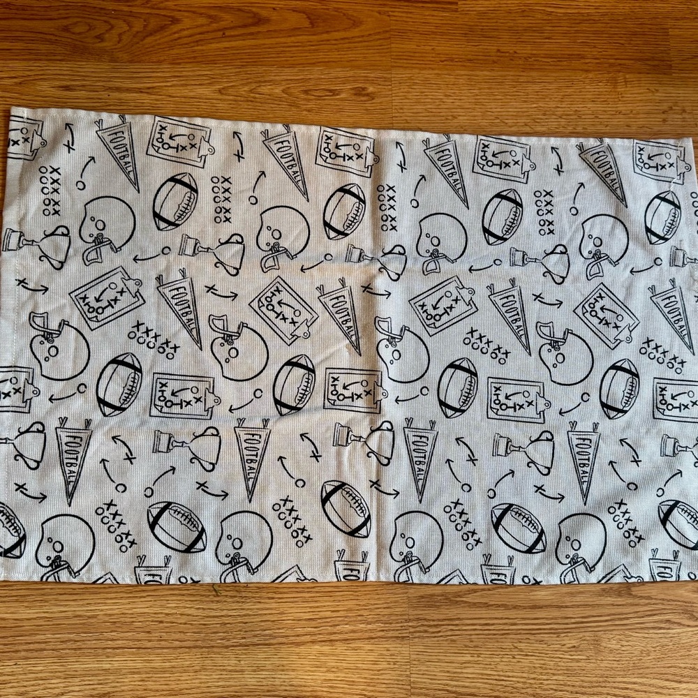 Gray Sports-Themed Fabric